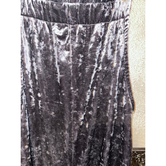 Simple Suzanne Betro Gray Velvet Romper Cruise Resort Travel One Piece Jumpsuit - Picture 4 of 11